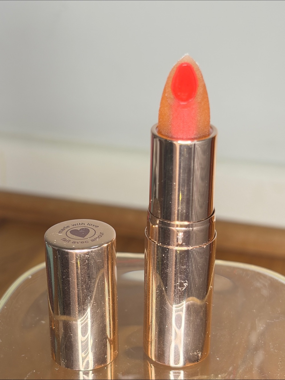 JOSIE MARAN Coral Pink Gel-Core Lipstick